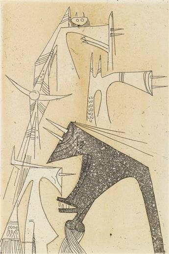 WIFREDO LAM Le Rempart de Brindilles by René Char.